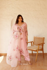 Tara Pink Organza Silk Dupatta